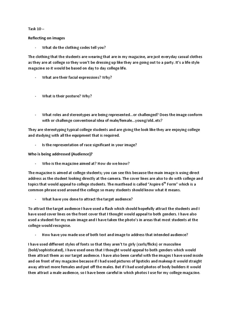 Media Task 10 Pdf Self Improvement