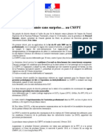 Communiqué de Presse Du CSFPT Du 16 Décembre 2009