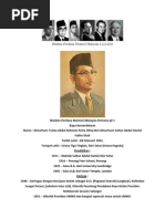 Biodata Perdana Menteri Malaysia 1