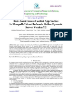 Role-Based Access Control Approaches in Mangodb 2.4 and Informix Online Dynamic Server Version 7.2
