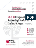ActasNebrija PrimerCongreso Volumn2 PDF