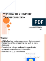 Indow TO Iewport Ransformation: Presented By: Mohammed Hisham 042