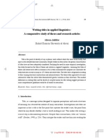 02 Writing Titles in Applied Linguistics-A Comparative Study of Theses and Research Articles - Alireza Jalilifar PDF