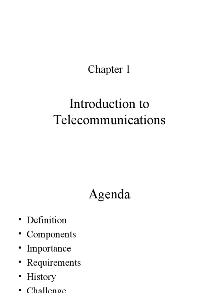 Introduction to Telecommunications Basics | PDF