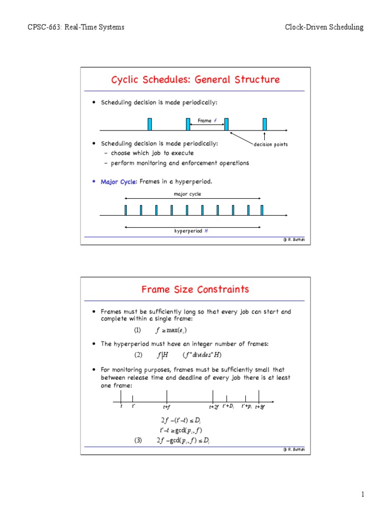 Clock Driven PDF Scheduling Real Time Computing