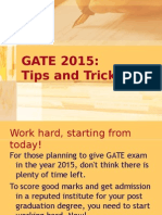 Gate 2015 Tips and Tricks