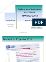 Services Conseils en Securite de L'information - Présentation Sur La Norme ISO 31010 Ou Encore ISO 31010 PDF