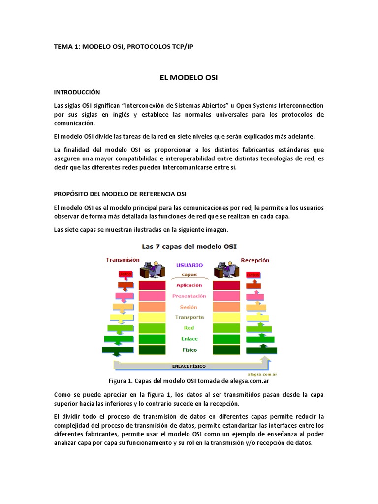 Guía del Modelo OSI y TCP/IP | PDF | Protocolos de internet | Modelo osi