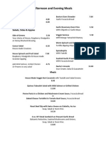 Zocalo Lunch Menu (2014)