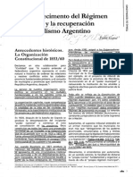 El régimen municipal argentino y la recuperación del federalismo