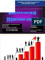 Proiect Motivarea Resurselor Umane