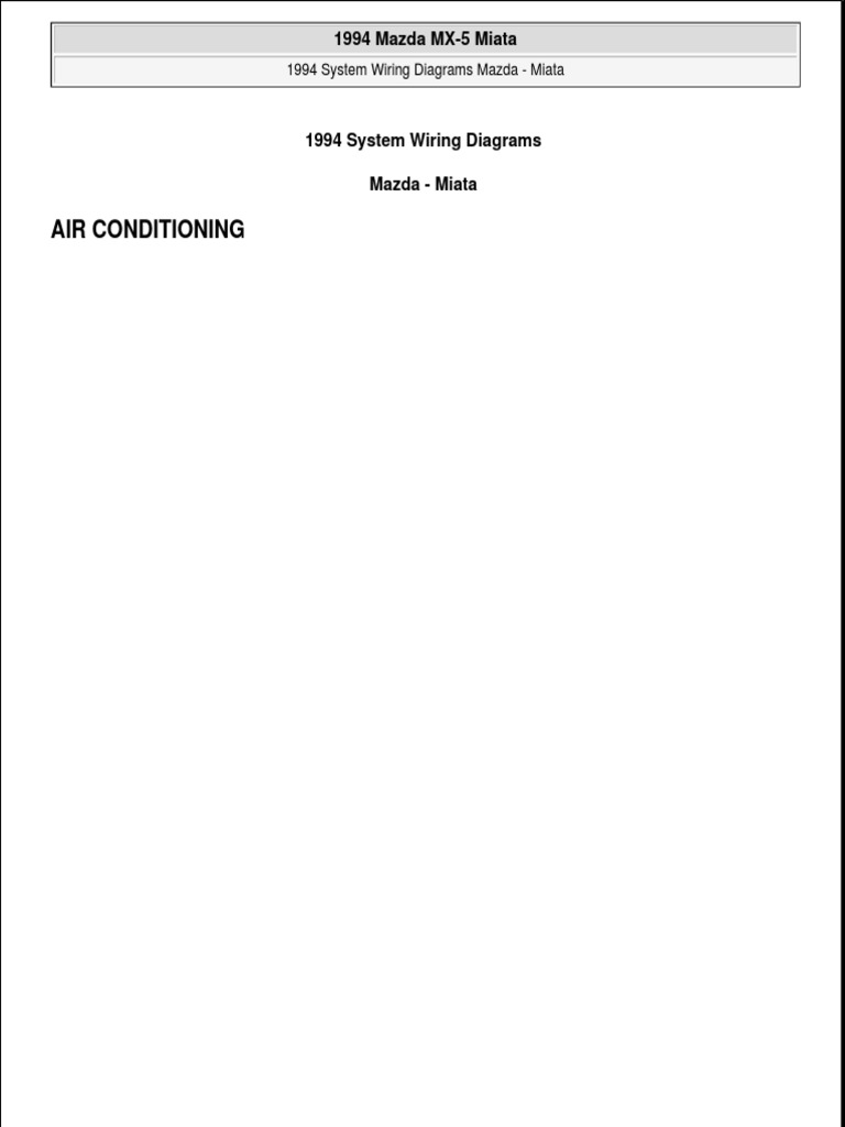1994 Miata Wiring Diagram Automotive Technologies