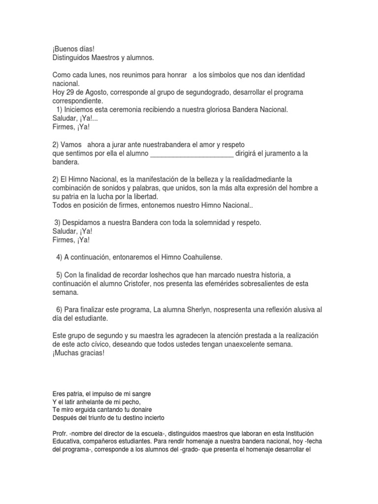 HONORES A LA BANDERA.docx México