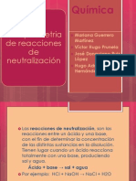 Estequiometria de Reacciones de Neutralizacion