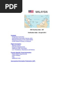 FAA Information publication on Malaysia.