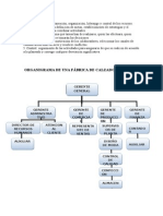 Organigrama de Una Fabrica de Calzados