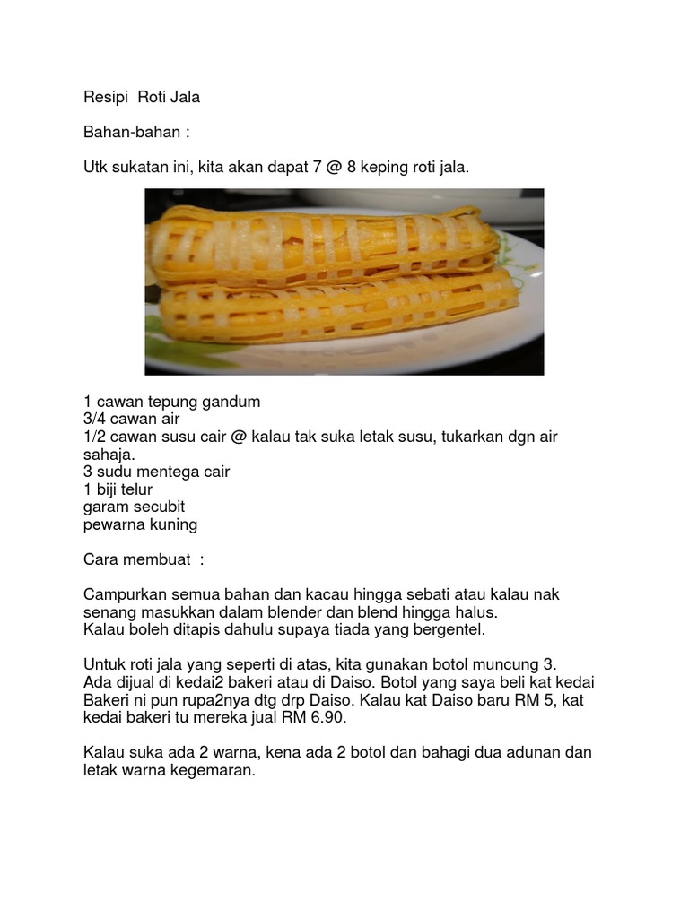 Resipi Roti Jala Pdf