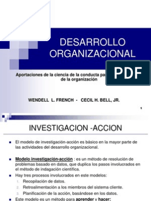 Modelo de Investigación | PDF | Investigación para la Acción | Desarrollo  organizacional