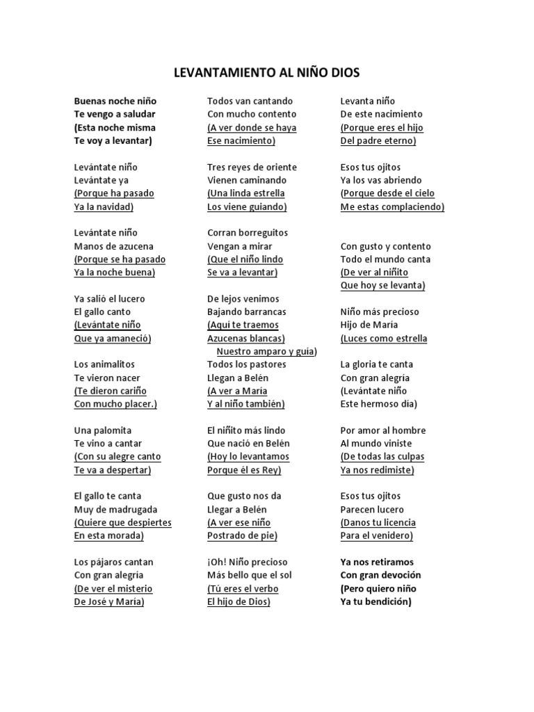 Levantamiento Al Niño Dios PDF María, madre de Jesús