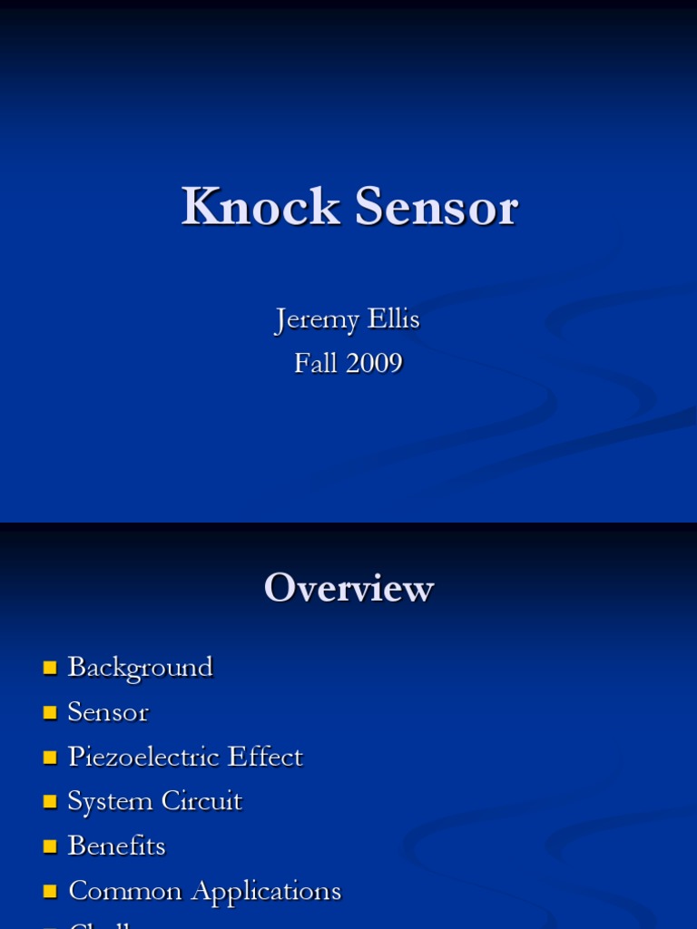 Engine Knock Sensors Explained | PDF | Science & Mathematics | Computers