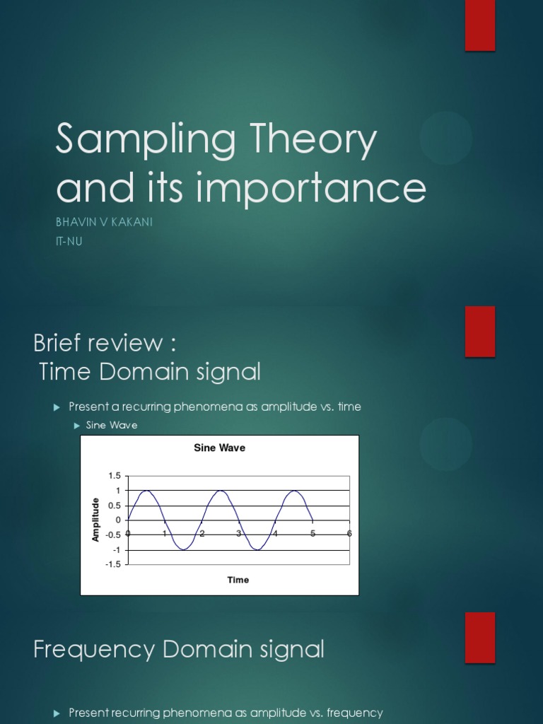 Sampling Theory and Its Importance Sampling (Signal Processing
