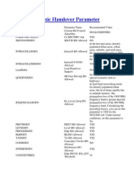 HUAWEI Basic Handover Parameter