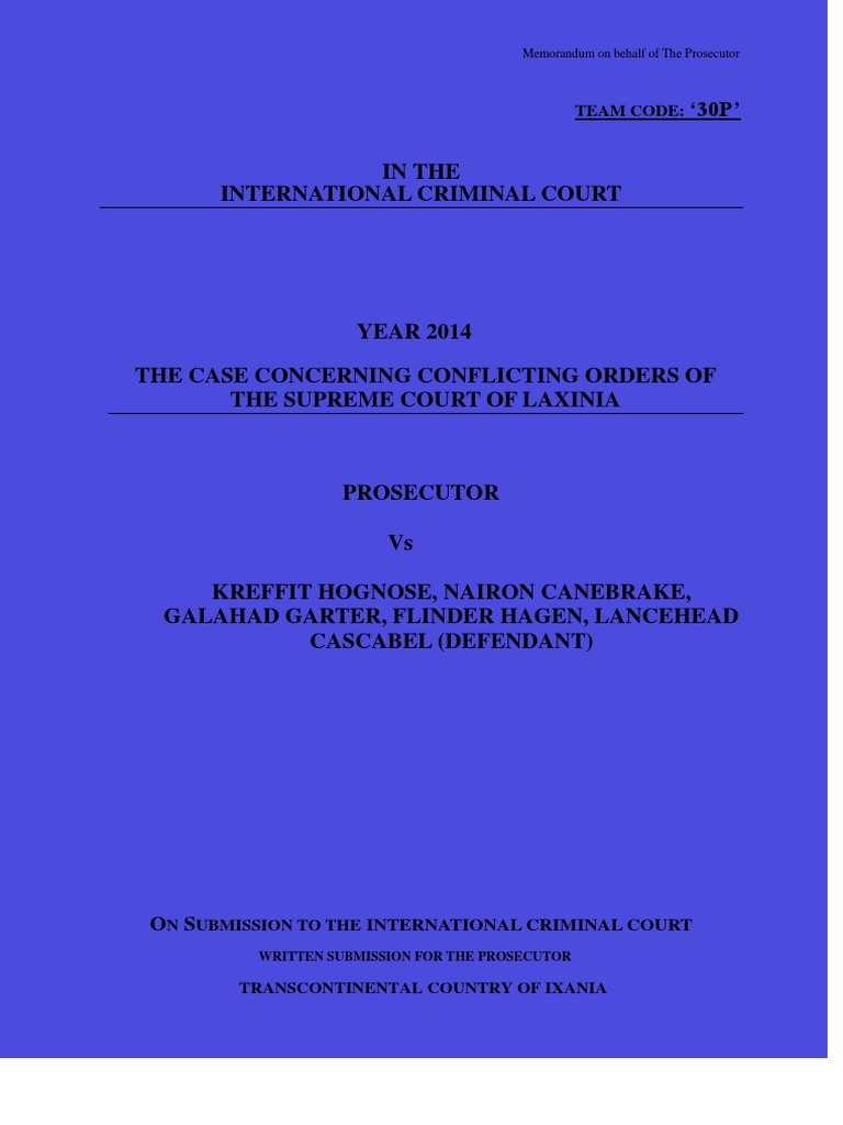 Moot Court Prosecutor Memo | PDF