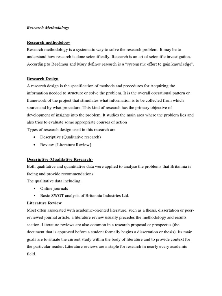 Research Methodology Pdf Literature Review Qualitative Research