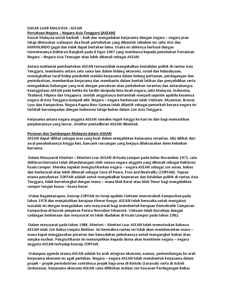 Dasar Luar Malaysia Pdf