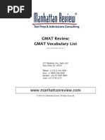 GMAT Vocabulary List
