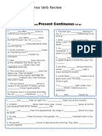 Present & Past Tense Verb Review: Simple & Continuous Forms