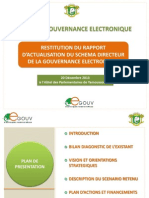 Restitution Du Schema Directeur de La Gouvernance Electronique en CI