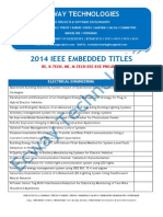 2014 Ieee Embedded Based Electrical Engineering Project Titles