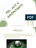 Privacy & Anonymity