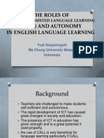 The Roles of Computer-Assisted Language Learning