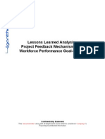 Lessons Learned Analysis Project Feedback Mechanisms and Workforce Performance Goal-Setting ( Questionnaire - Template )