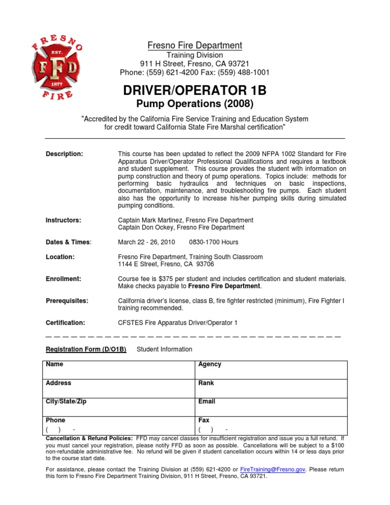 Fresno Fire Pump Operations Course | PDF | Professional Certification ...