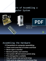 Procedure of Assembling A Computer System: Fathima Nishni .U Roll No 12