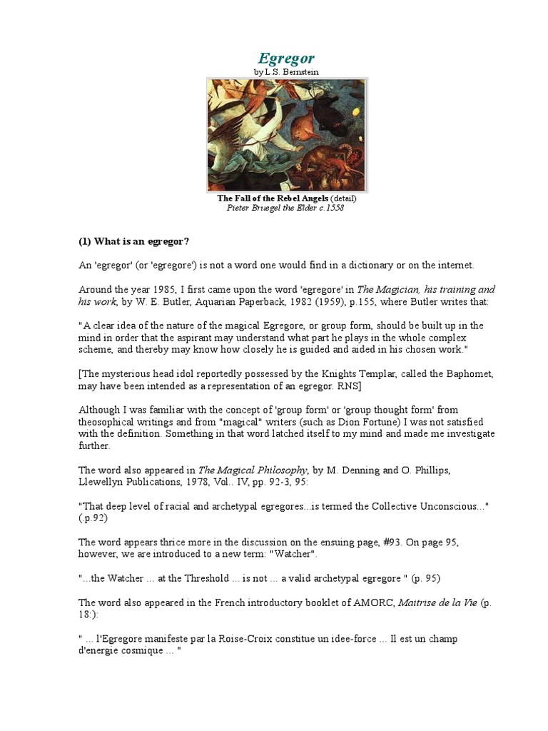 Egregor | PDF | Western Esotericism | Occult