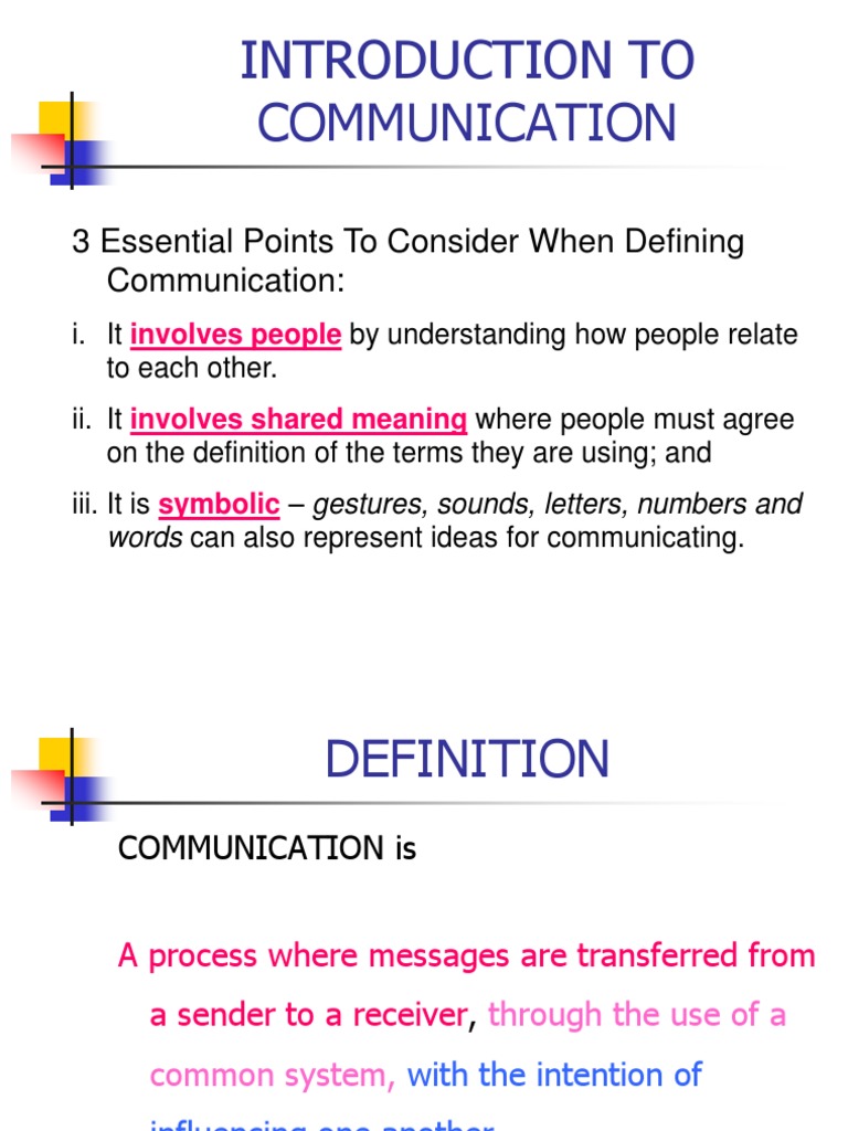 Defination Communication | PDF