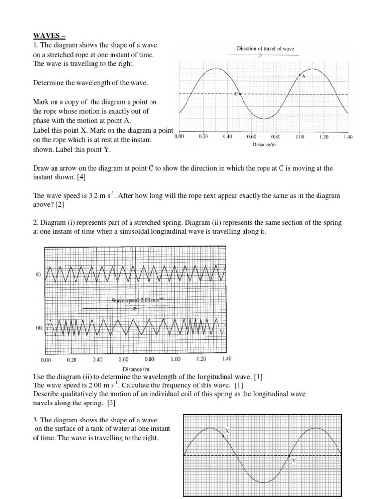 Waves - Worksheet 2 | PDF | Waves | Wavelength