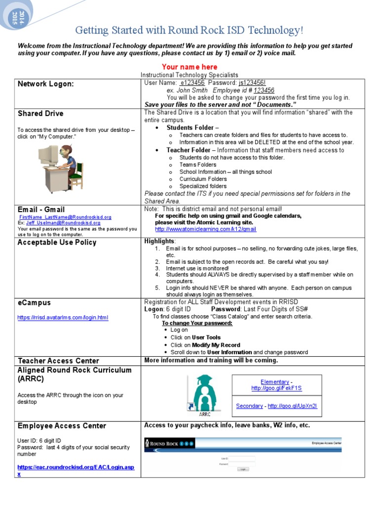 New Its Getting Started Training 14-15 Template | PDF | Login | Password