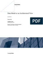 Data Model As An Architectural View