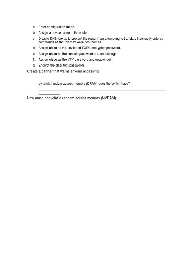 Router Configuration Steps Guide | PDF | Computers
