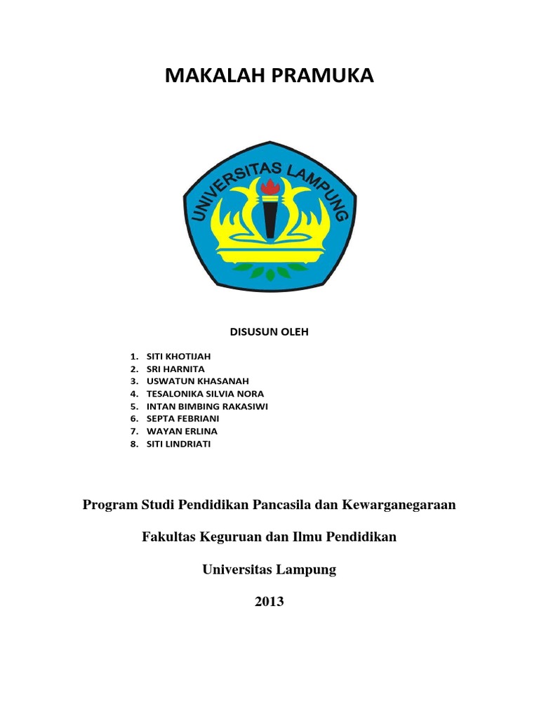 Makalah Pramuka Siaga Contoh Makalah