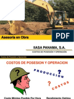 Costos de Posesión y Operación (Equipo Pesado y Maquinaria)