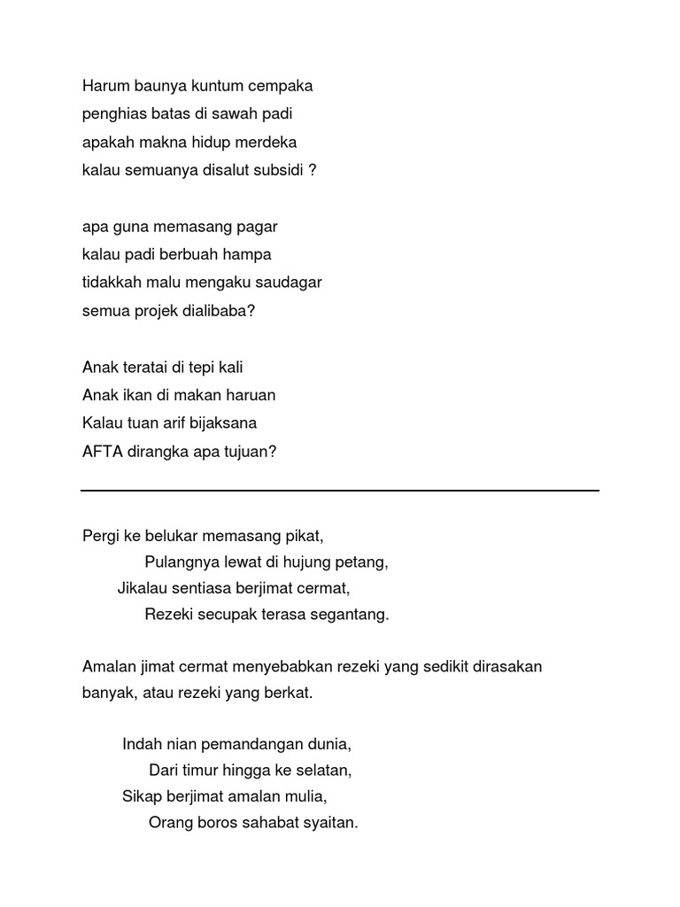 Pantun Ekonomi Pdf