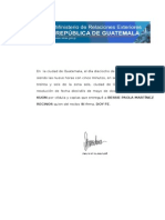 KUON Por Cédula y Copias Que Entregué A BESSIE PAOLA MARTÍNEZ RECINOS Quien Del Recibo SI Firma. DOY FE