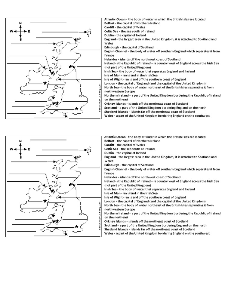 Label The British Isles | PDF | British Isles | Ireland