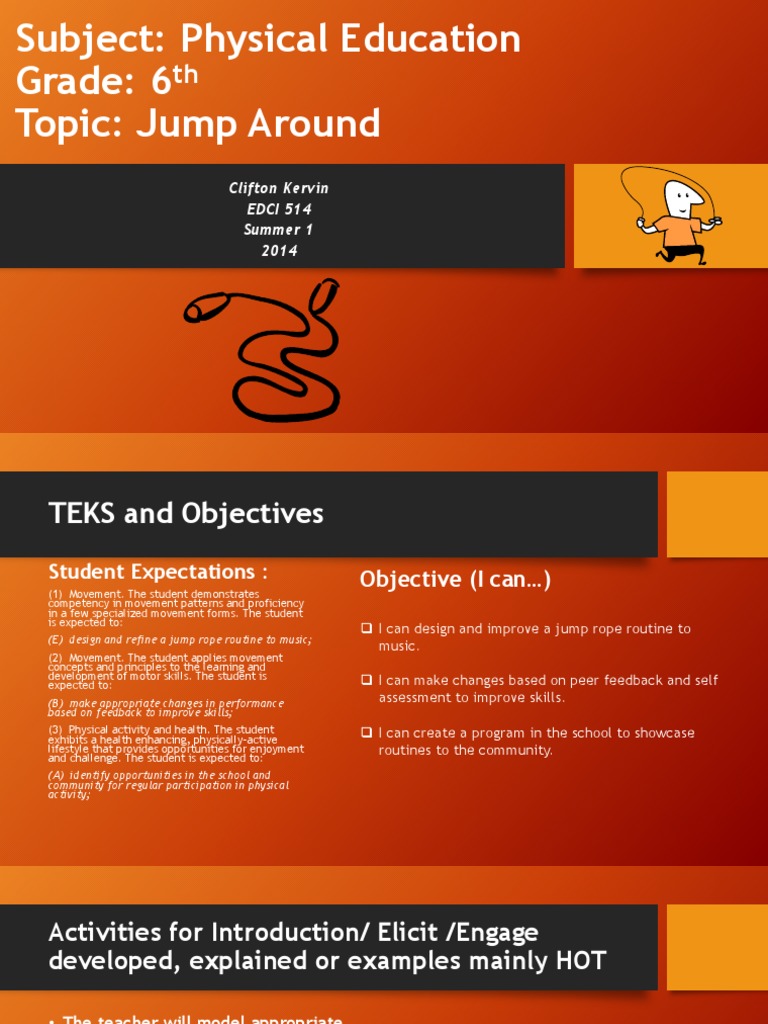 6th Grade Jump Rope Routine | PDF | Physical Education | Educational ...